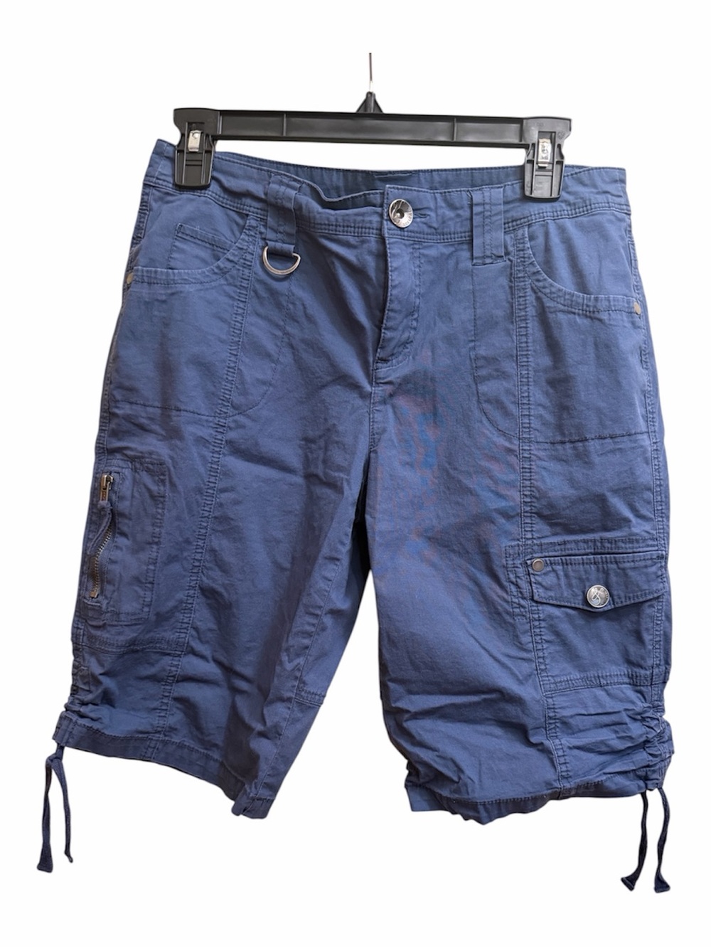 Women’s Blue Cargo Drawstring Shorts